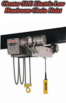 Chester SLE Electric Low Headroom Chain Hoist
